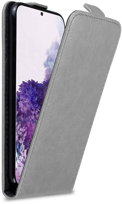 Cadorabo Hoesje geschikt voor Samsung Galaxy S20 in TITANIUM GRIJS - Beschermhoes in flip design Case Cover met magnetische sluiting