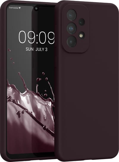 kwmobile telefoonhoesje geschikt voor Samsung Galaxy A33 5G - Hoesje met siliconen coating - Smartphone case in braam