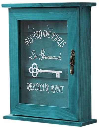 Allecto - Houten sleutelhouder - Sleutel organizer - Retro design - Muur gemonteerd - Sleutel kast - Handige opbergdoos voor toegang
