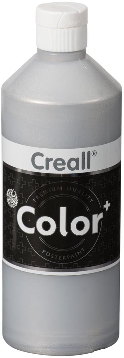 Creall plakkaatverf zilver 500ml - schoolverf voor kinderen en knutselen.