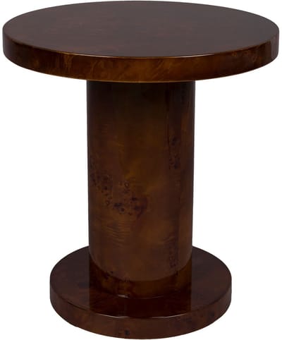 Dutchbone Quinn Bijzettafel Rond 46 cm Walnootkleur - Bruin