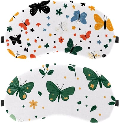 Oogmasker Slaapmasker - Nachtblinddoek - Volledige Verduistering - Zijslaper Geschikt - 19.5 x 10 cm - Groen
