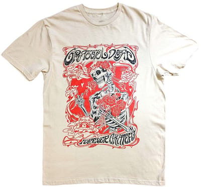 Grateful Dead - Forever Red Frame Heren Tshirt - S - Creme