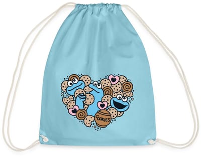 Sesamstraat Hart Met Koekiemonster Gymtas