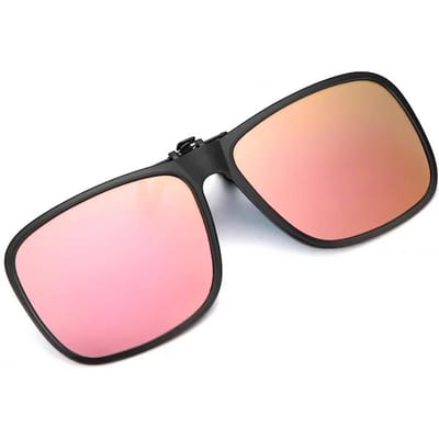 Mode Fotochemische Spiegel Bril Flip-up Clip-on Zonnebril Ultralicht TR90 Dames Heren Nachtzicht Zonnebril pink