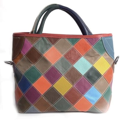 Leren design tas - multi color - 100 % leer - Pomme Chatelaine.NL