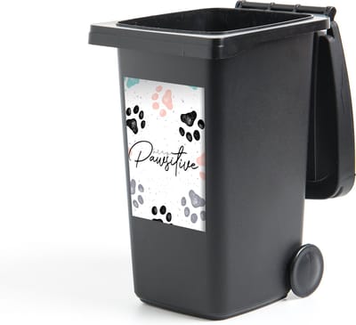 Container sticker Quotes - Spreuken - Stay pawsitive - Dieren - 40x60 cm - Kliko sticker
