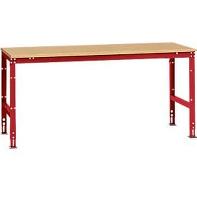 Manuflex werktafel UNIVERSAL Standaard, 2000 x 1000 mm, multiplex natuur, robijnrood