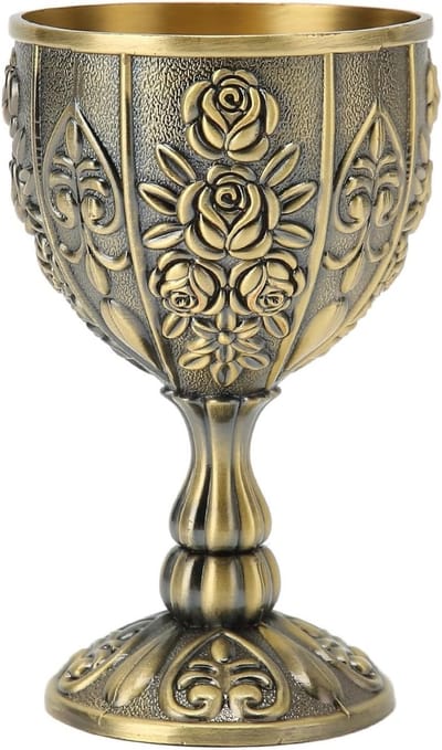 Vintage Metalen Wijnbeker met Bloemmotief, Elegante Shotglazen voor Wijn en Liqueur, Perfecte Cadeaus voor Thuisgebruik en Feestjes
