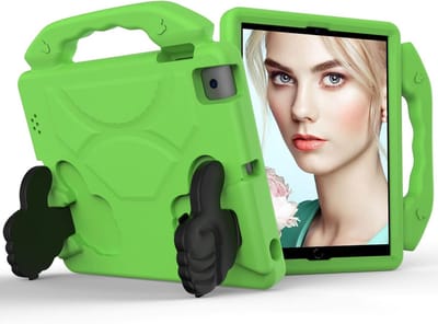 kinderhoesje - Kindertablet hoesje - Kids Case - Geschikt voor Apple iPad Pro 2024 (11 inch) iPad Pro 11 2020 / 2021 / 2022 & Apple iPad Air 11 (2024/2025) Air 6 (M3 en M2) - Groen
