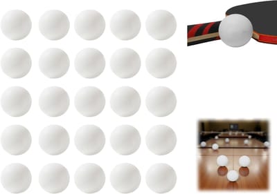 25 stuks - Trainingsballen - Tafeltennisballen - Veerkrachtige en duurzame tafeltennisballen - Tervangingsballen voor emmerwerpen - Geschikt voor buitenspelen in de tuin - Wit - 4 cm in diameter