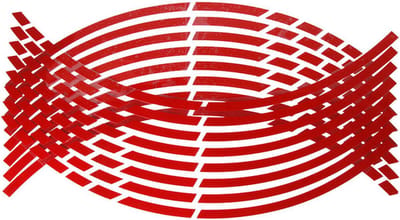 KJG Velgstriping Motor Wielstriping - stickers voor 17/18 inch velgen - rood