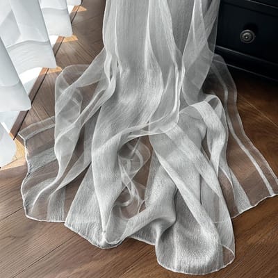 Écharpe en soie d'été pour femme Protection solaire Couleur unie Haute qualité Murier Ondulation d'eau Long châle Tendance de la mode 200-78cm gray