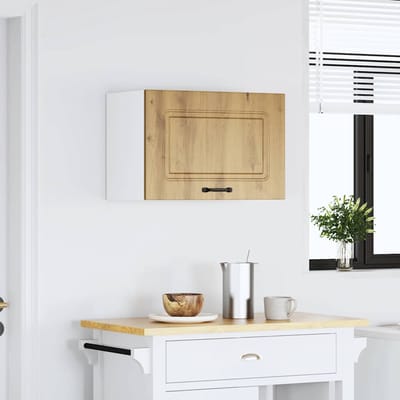 vidaXL - Keukenbovenkast - Kalmar - bewerkt - hout - artisanaal - eikenkleur