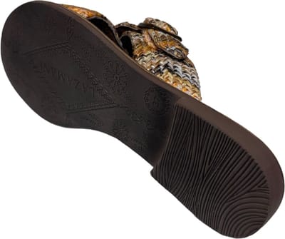 Lazamani - Mia Raffia Dames Slippers Beige - Maat 38