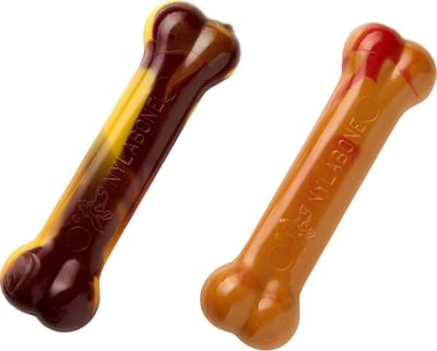 Nylabone Extreme Duopack - Kauwbotten voor honden tot 11 kg - Cheeseburger & Appel smaak - Small