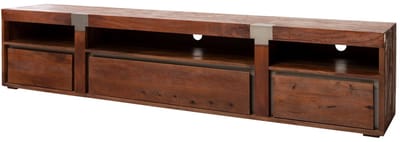 MASSIVMOEBEL24.DE mango TV-meubel bruin Massief hout 250x48x55 cm (BxTxH) gelakt gemonteerd AMSTERDAM volledig massief #27