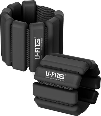 U Fit One 2 Stuks Verstelbare Enkelgewichten en Polsgewichten - Wrist & Ankle Weights - 2 x 0,5 kg - Zwart