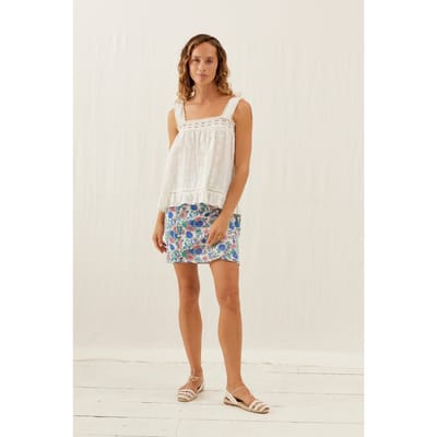 Louise Misha Skirt Charlie Blue Summer Meadow Size: 34 | Mini Skirts Outlet | Dames | Blauw