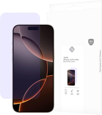 Cazy blue Light Filter Screenprotector geschikt voor iPhone 16 Pro Max - Screenprotector Anti Blue Light