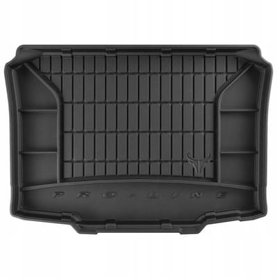 Frogum DryZone - Kofferbakmat / Bagagemat - Geschikt voor Seat Ibiza III Hatchback 2002-2008 - 3-deurs - Organizer Functie - TPE Rubber - Zwart