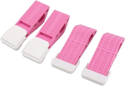 Rubberen Deurstoppers - Deurwig Antislip - Deuren Vastzetten - Inkepingsgeweven Ontwerp - 16 x 14 x 4 cm - Roze