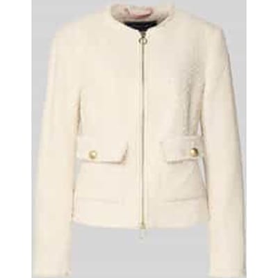 Blazer in bouclélook met ronde hals