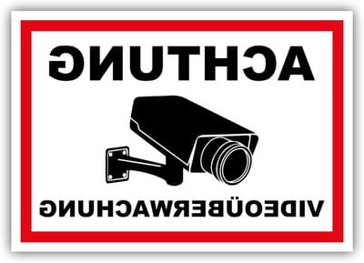 Waarschuwingsbord Camera - Camerabewaking Bord - Object Beveiligen - UV- en Weerbestendig - 30 x 21 cm - Wit