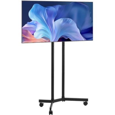 VEVOR oprolbare tv-standaard voor platte en gebogen tv's van 812,8-1651 mm, in hoogte verstelbare tv-vloerstandaard tot 40 kg (max. VESA 400 x 400 mm) voor woonkamer/slaapkamer