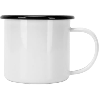 8cm 350ml Emaille Mok Milieuvriendelijke Verdikte Waterbeker voor Koffie Wijn Water Benodigdheden Wit wit