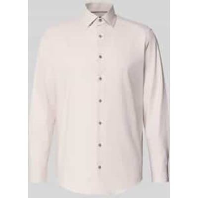 OLYMP 24/7 Luxor modern fit overhemd - twill - beige - Strijkvriendelijk - Boordmaat: 45 (EU maat: XXL)