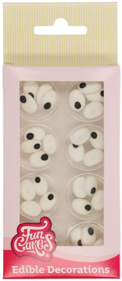 FunCakes Suikerdecoraties - Ogen Ovaal - 32 Stuks - Eetbare Taartdecoratie