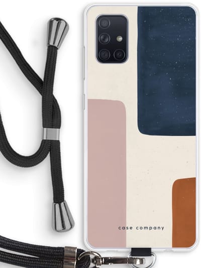 Case Company® - Hoesje met koord geschikt voor Samsung Galaxy A71 hoesje met Koord - Geo #5 - Telefoonhoesje met Zwart Koord - Bescherming aan alle Kanten en Over de Schermrand