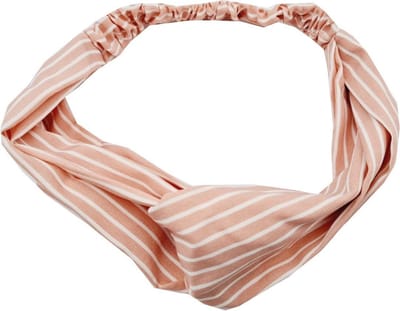 Haarsoires Haarband Twist 5cm – Streepprint – Gladde Stof – Wit Roze - Zachte Knoop Hoofdband - Haaraccessoire voor Dames & Meisjes