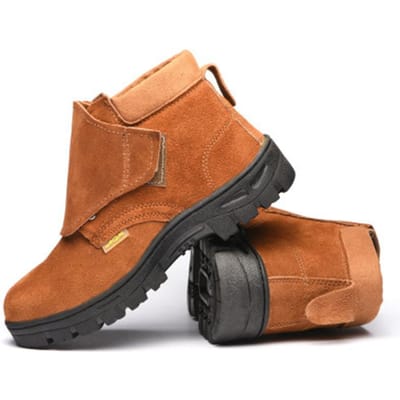 Chaussures de sécurité hautes pour hommes, chaudes en hiver, en velours épais, résistantes à l'usure 47 marron