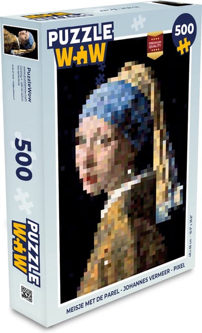 Puzzel Meisje Met De Parel - Johannes Vermeer - Pixel - Legpuzzel - Puzzel 500 stukjes