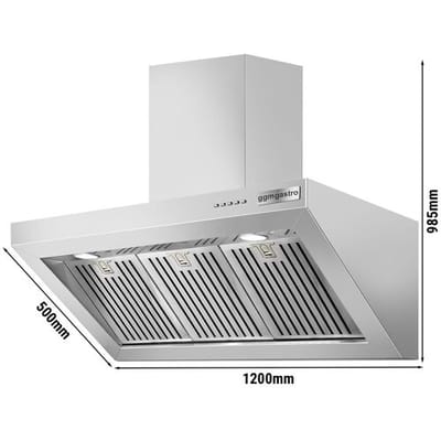 GGM Gastro Plasma Dunstabzugshaube - 1200mm - 96% Abluftreinigungseffizienz - mit Soft Touch-Control, Motor, Filter & Lampe