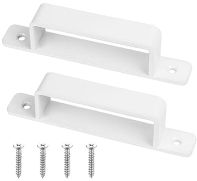 Set van 2 Vintage Witte Deurgrepen van Gietijzer voor Meubels, Kasten en Schuifdeuren - Sterke en Duurzame Handgrepen van 186mm