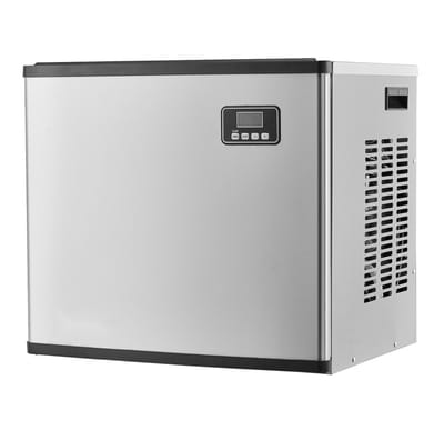 Commerciële ijsblokjesmachine - Kopunit (alleen kop) - Capaciteit 181,4 kg/dag - Roestvrij staal - Zelfreiniging - Tijdgestuurde ijsproductie - Instelbare ijsdikte
