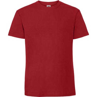 Fruit Of The Loom Mens Ringgesponnen Premium Tshirt (Rood)