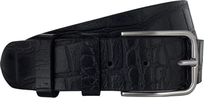 Riem • Riem Heren - Riem Dames • 4 cm • Leer • Zwart - 115 cm - Taille maat 95 - 105 cm