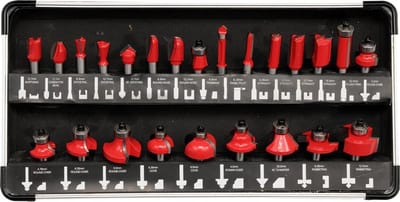 YATO Professionele Bovenfreesbitset 24-delig – YT-6801 – Houtfreesjes 8mm Schacht – Premium Hardmetaal (YG6X) met Glijlagers – In Luxe Presentatiekoffer