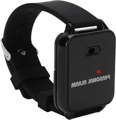 Polsband Alarm - Persoonlijk Geluid - Veiligheid Buiten - Met Knipperlicht - 21x11x4 cm - Wit