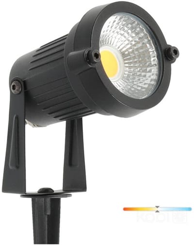 Tuinspot LED BLAKE 5W 4000K IP65 zwart Buitenlamp | Geen fitting | Koel Wit | 5 watt | 25.000 Branduren