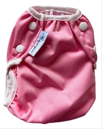 Wasbare zwemluiers baby - Roze effen design - 3-15kg