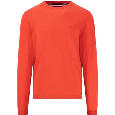 Fynch-Hatton Trui O-Neck Air Cotton Poppy Red / male