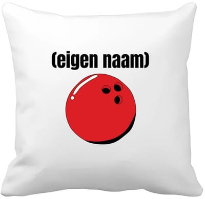 Akyol - bowlingbal met eigen naam Kussen hoes - Bowlen - bowlers - sport - verjaardagscadeau - klein cadeautje - kado - gift - geschenk - verrassing - 40 bij 40 cm