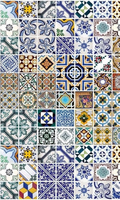 Fotobehang - Portugal Tiles 150x250cm - Vliesbehang