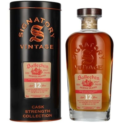 Ondertekenaar Vintage Signatory Vintage BALLECHIN 12 Years Old Cask Strength 1st Fill Grand Marnier #201 2013 58,8% Vol. 0,7l in Tinbox