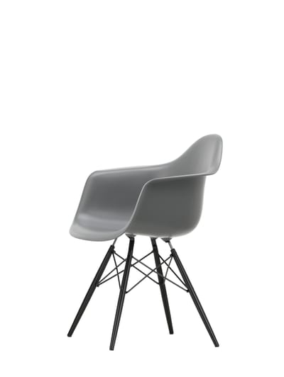 Vitra DAW Eames Plastic Armchair - granietgrijs RE - esdoorn zwart